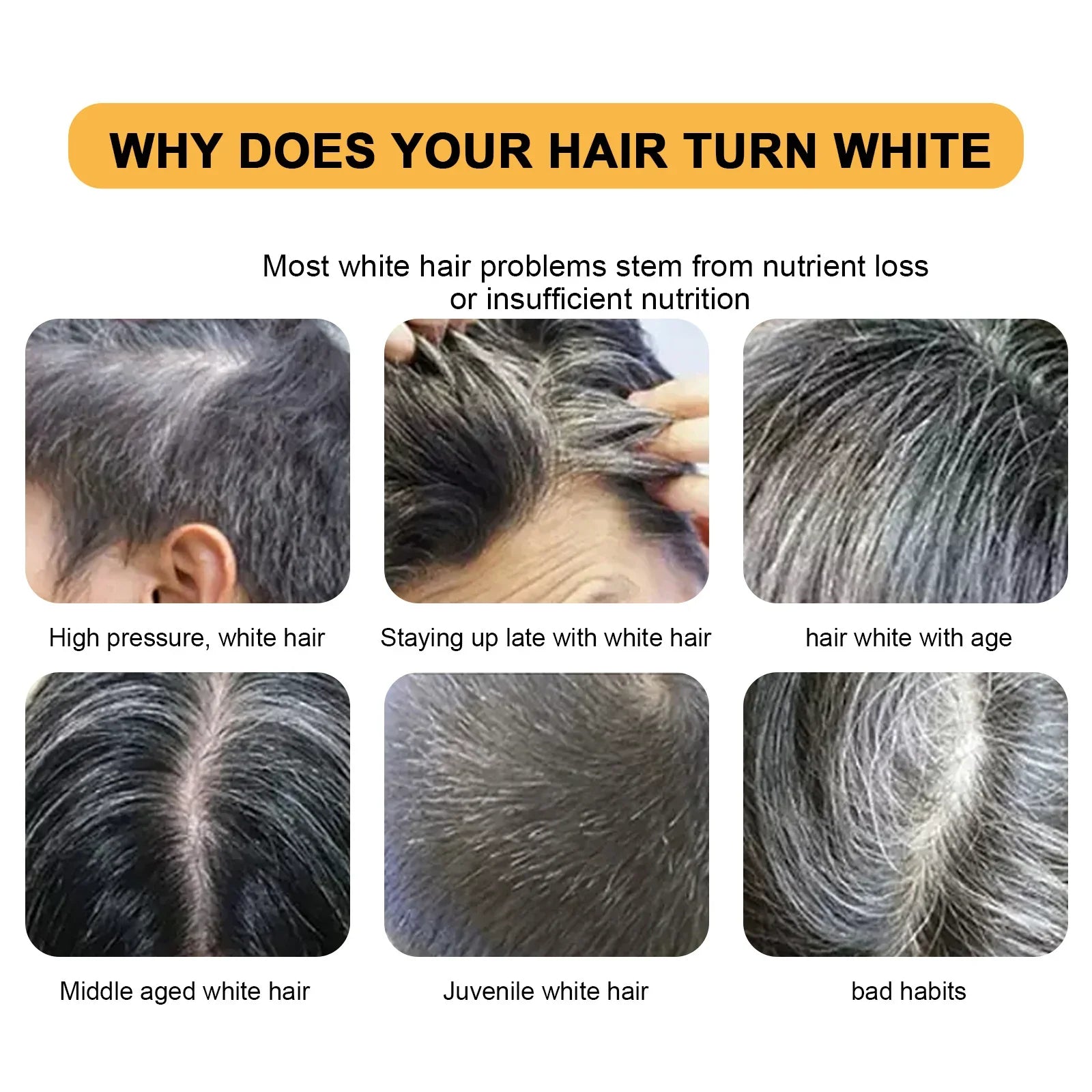 ✨Unisex Instant Black Herbal Hair Dye Shampoo |🔥(Buy 1 Get 1 Free)