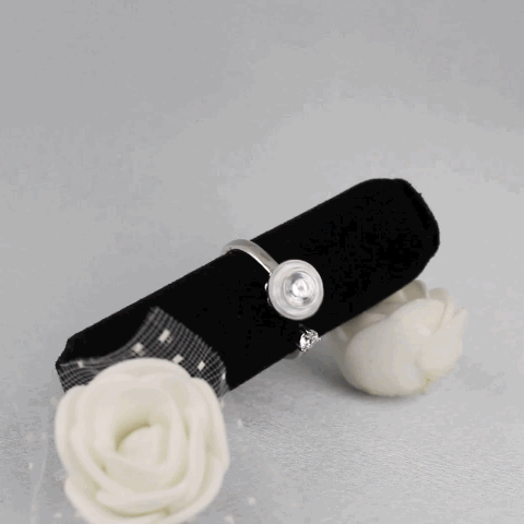 Crystal Rotating Ring - Silver