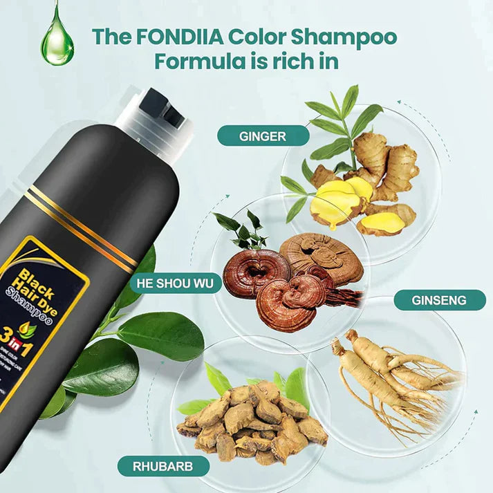 ✨Unisex Instant Black Herbal Hair Dye Shampoo |🔥(Buy 1 Get 1 Free)