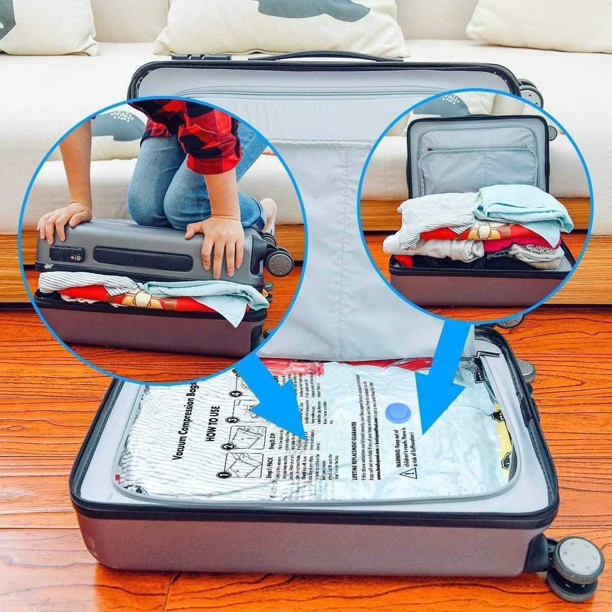 Vacuum Storage Bags (PACK OF 5) + FREE VACUUM PUMP