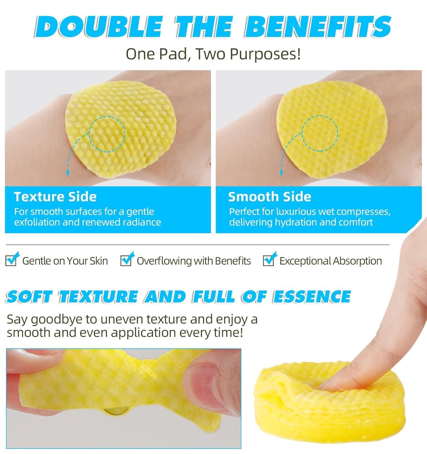 Turmeric and Kojic Acid Korean Cleansing Pads (Pack of 60)