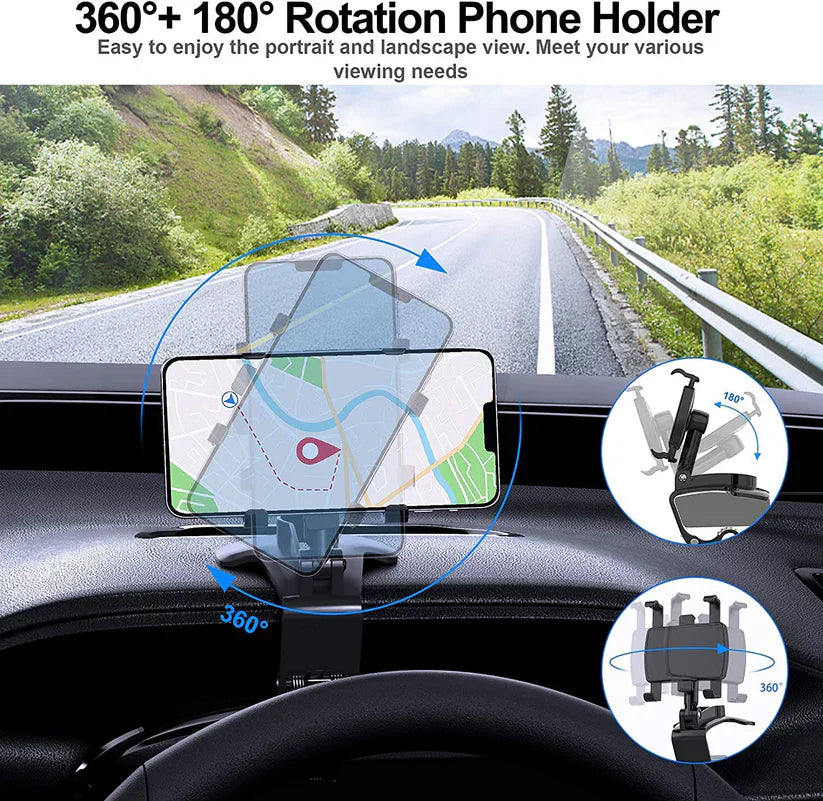 360° Rotational Car Mobile Holder with One-Click Technology