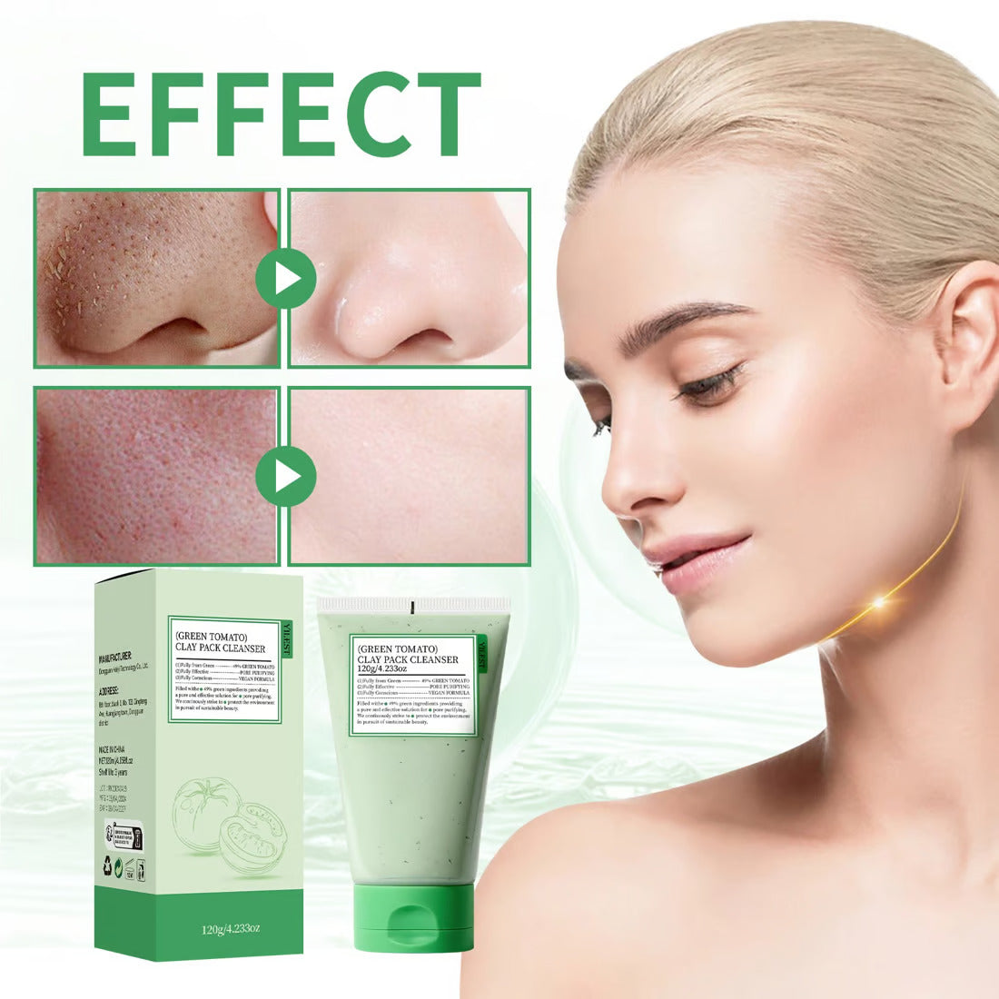 Buy 1 Get 1 Free | ✨(GREEN TOMATO) CLAY MASK CLEANSER