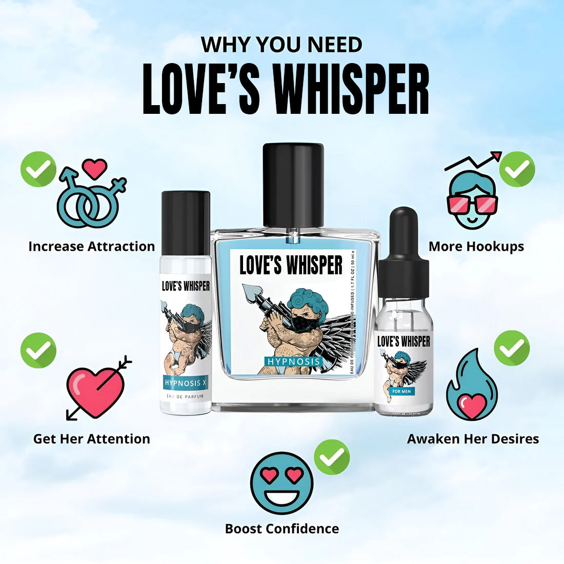 🤩 Love's Whispers Pheromone Cologne (Buy 1 Get 1 Free)🤩