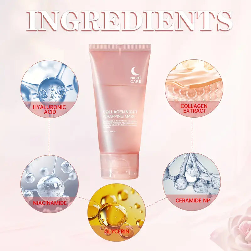Buy 1 Get 1 Free | Collagan Night Wrapping Face Mask (with Nicotinamide & Hyaluronic Acid, Collagan Extract)