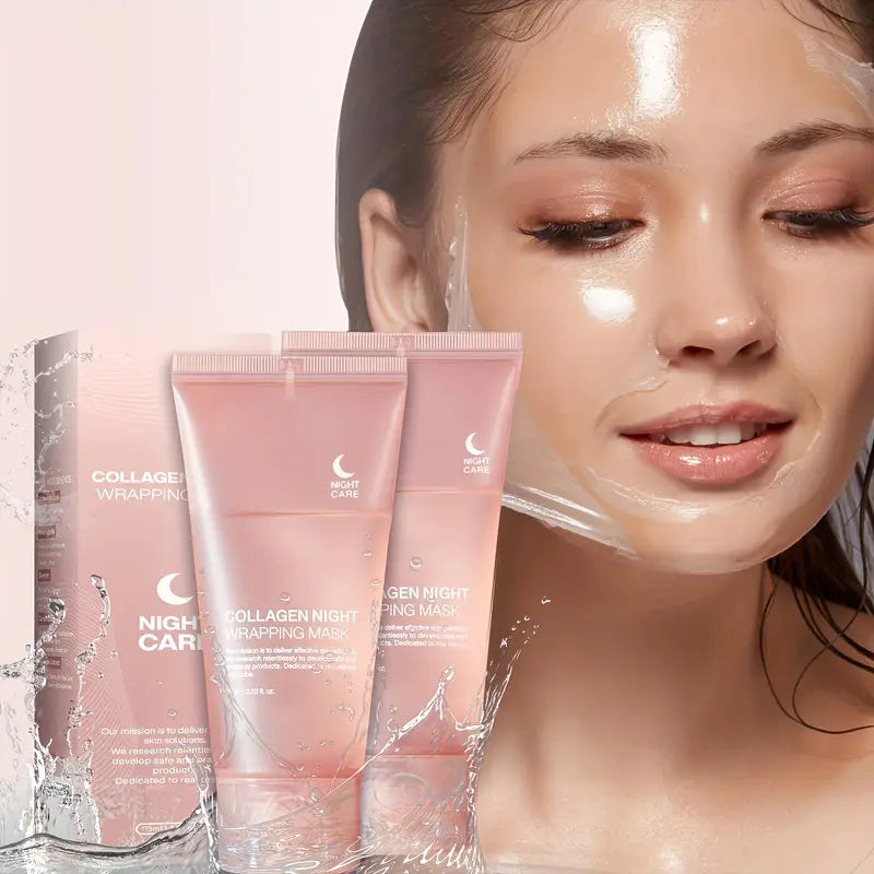 Buy 1 Get 1 Free | Collagan Night Wrapping Face Mask (with Nicotinamide & Hyaluronic Acid, Collagan Extract)